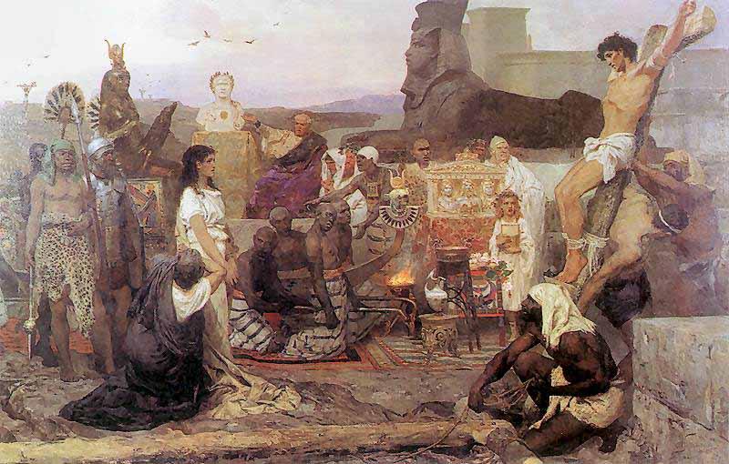 Henryk Siemiradzki Martyrdom of Saints Timothy and Maura, his wife Norge oil painting art